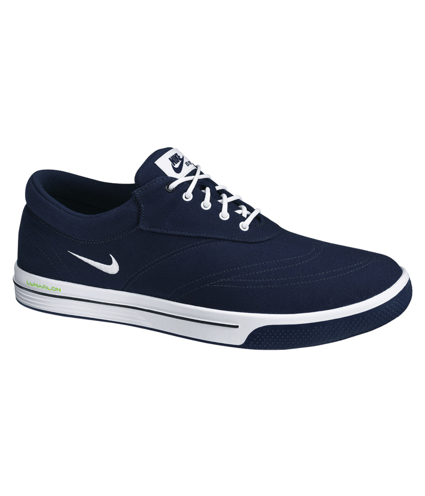 Nike Mens Lunar SwingTip Canvas Golf Shoes (Blue/White) 2014