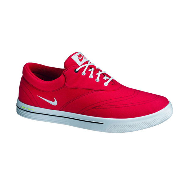 Nike Mens Lunar SwingTip Canvas Golf Shoes (Red/White) 2013