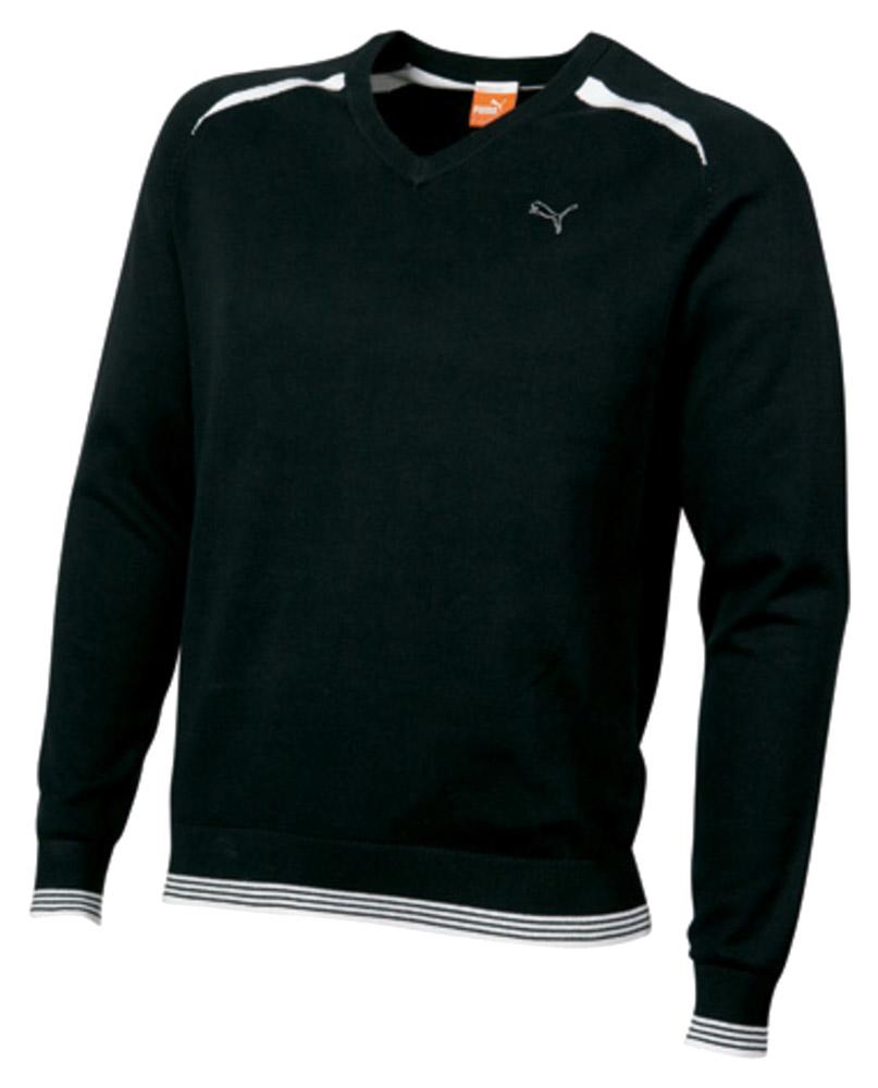 puma stripe crew neck sweater
