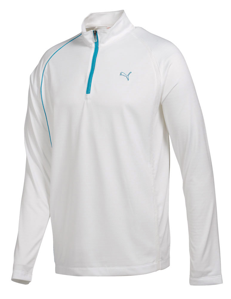Puma Golf Mens 1/4 Zip Long Sleeve Polo Shirt
