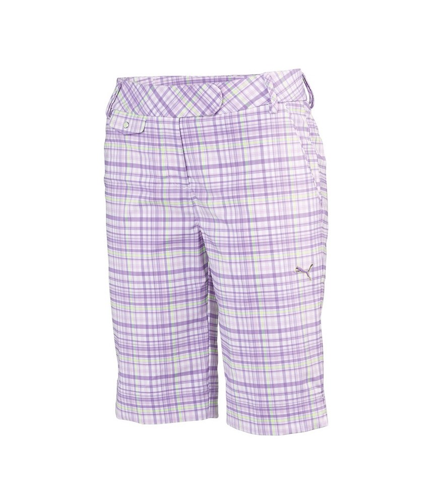 Puma Golf Ladies Plaid Tech Bermuda Shorts | GolfOnline