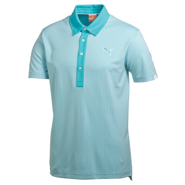 Puma Golf Mens Jaquard Pattern Golf Polo Shirt | GolfOnline