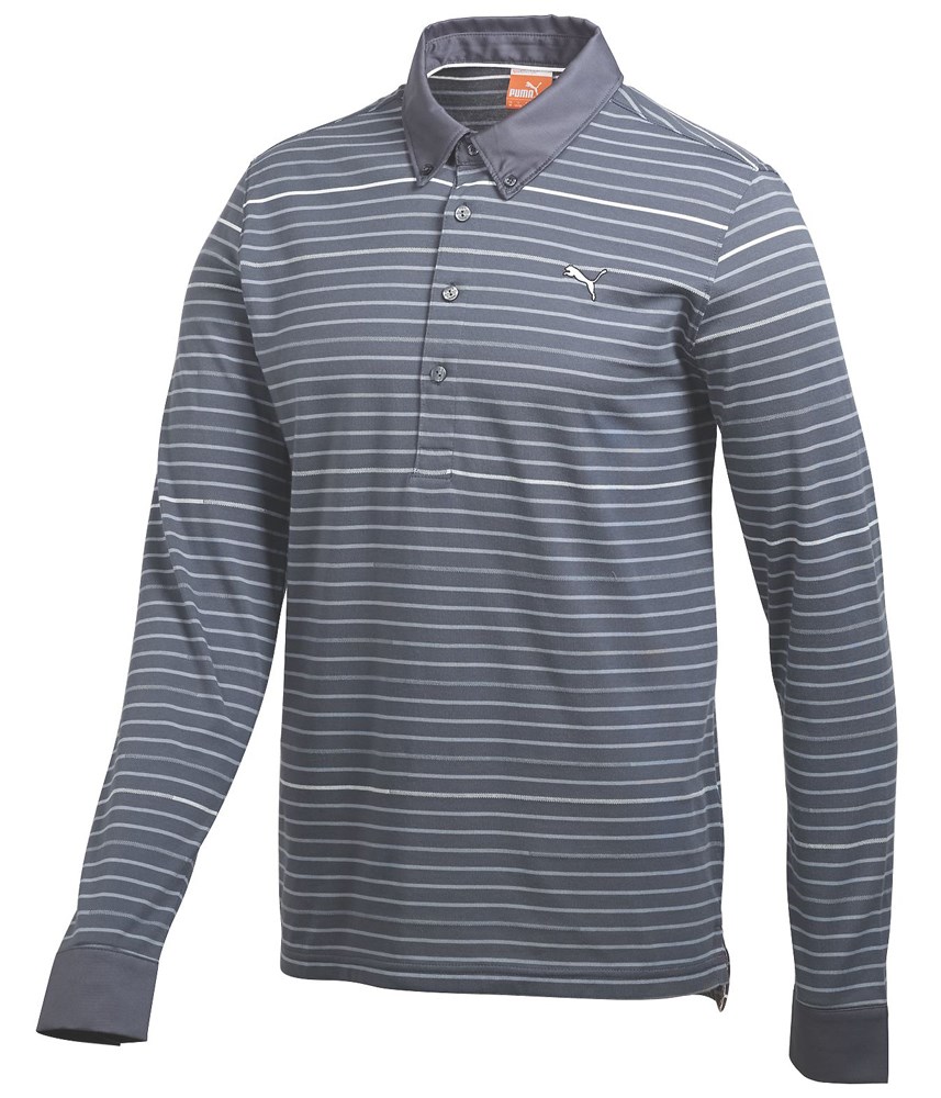Puma Golf Mens Long Sleeve Yarn Dye Golf Polo Shirt | GolfOnline