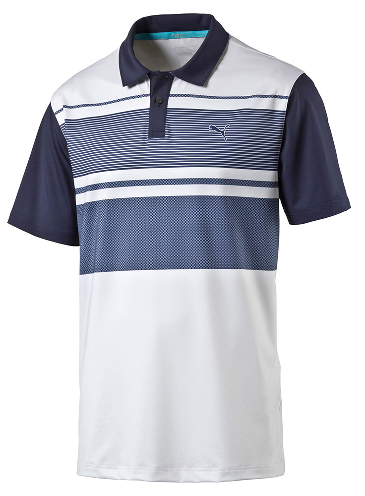 Puma Golf Mens PWRCOOL Pattern Block Polo Shirt | GolfOnline