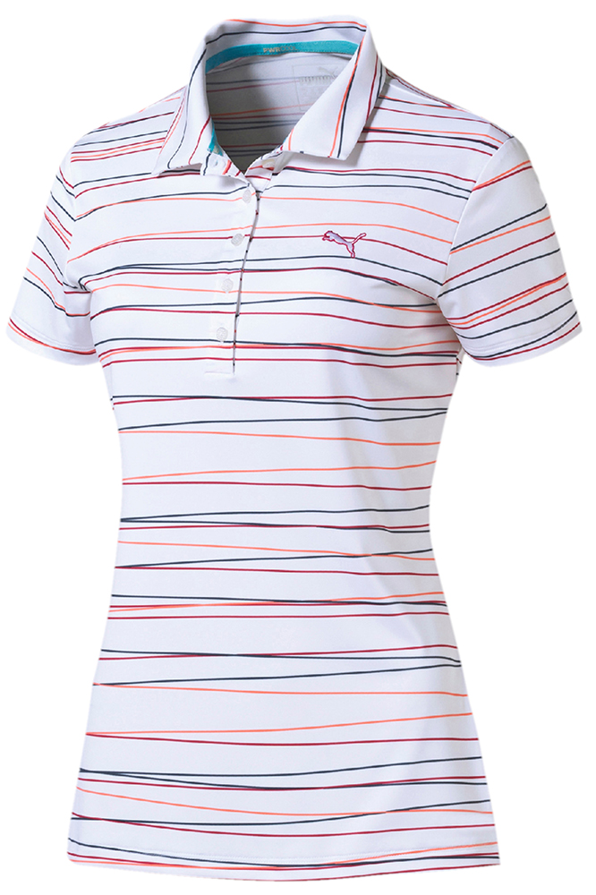 Puma Golf Ladies Roadmap Stripe Polo Shirt 2016 | GolfOnline