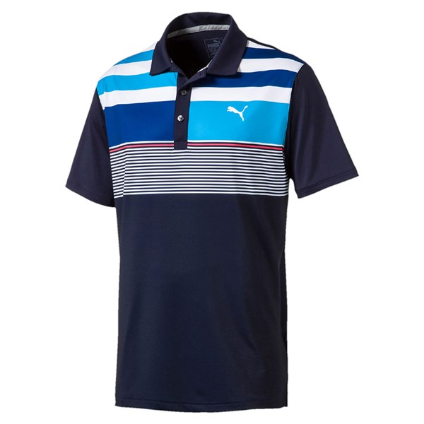 Puma Mens Road Map Asym Polo Shirt - Golfonline