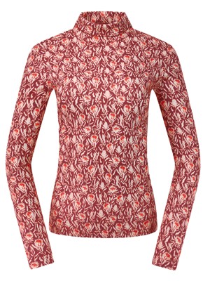Pure Golf Ladies Amy Printed Roll Neck Top - Perennial Fields