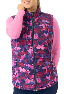 Pure Golf Ladies Eve Reversible Gilet - Autumn Aquarelle