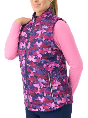 Pure Golf Ladies Eve Reversible Gilet - Autumn Aquarelle