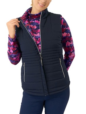 Pure Golf Ladies Eve Reversible Gilet - Autumn Aquarelle