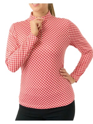 Pure Golf Ladies Arusha Long Sleeve Quarter Zip Pullover - Woven Chantilly