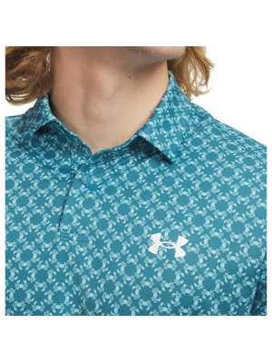 Under Armour Mens Matchplay Printed Crab Geo Polo Shirt