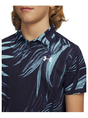 Under Armour Junior Boys Matchplay Printed Palm Macro Polo Shirt