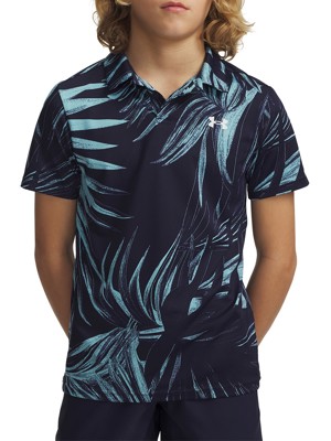 Under Armour Junior Boys Matchplay Printed Palm Macro Polo Shirt