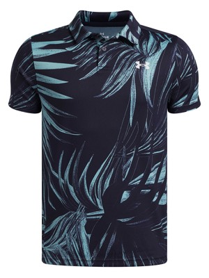 Under Armour Junior Boys Matchplay Printed Palm Macro Polo Shirt