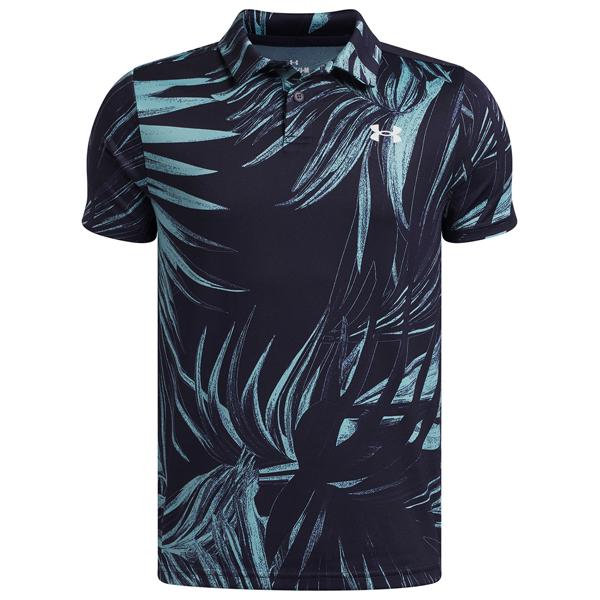 Under Armour Junior Boys Matchplay Printed Palm Macro Polo Shirt