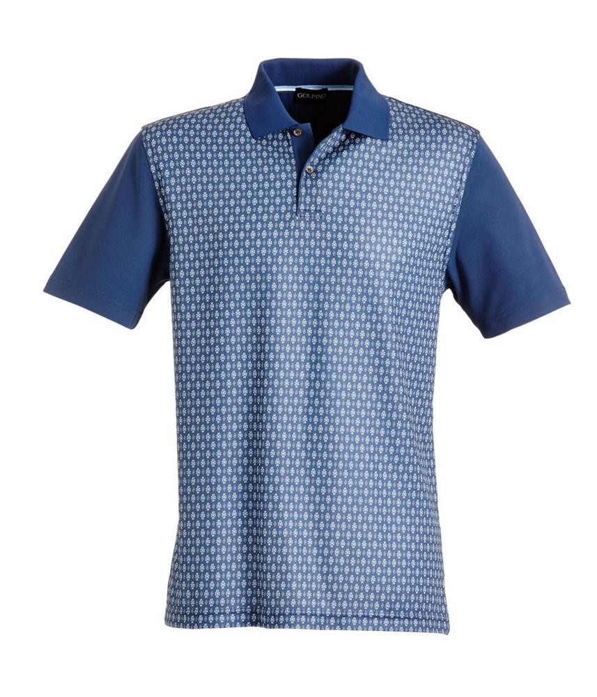 Golfino Mens Jacquard Print Polo Shirt | GolfOnline