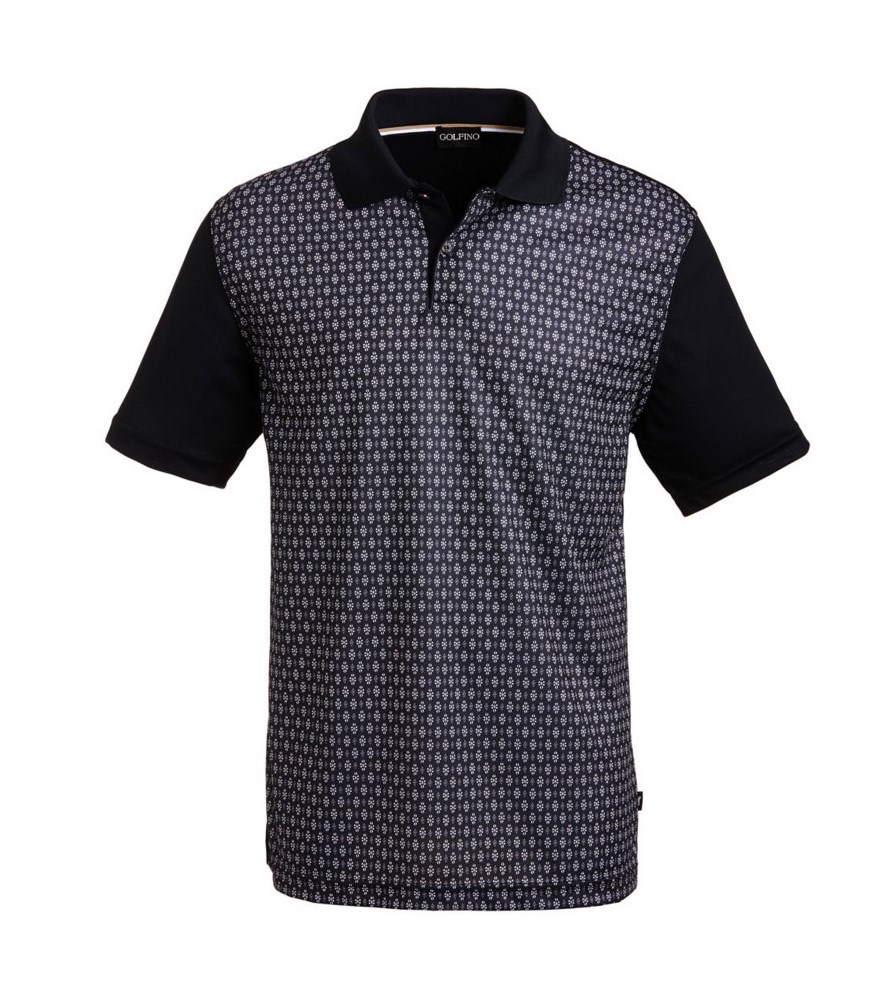 Golfino Mens Jacquard Print Polo Shirt | GolfOnline