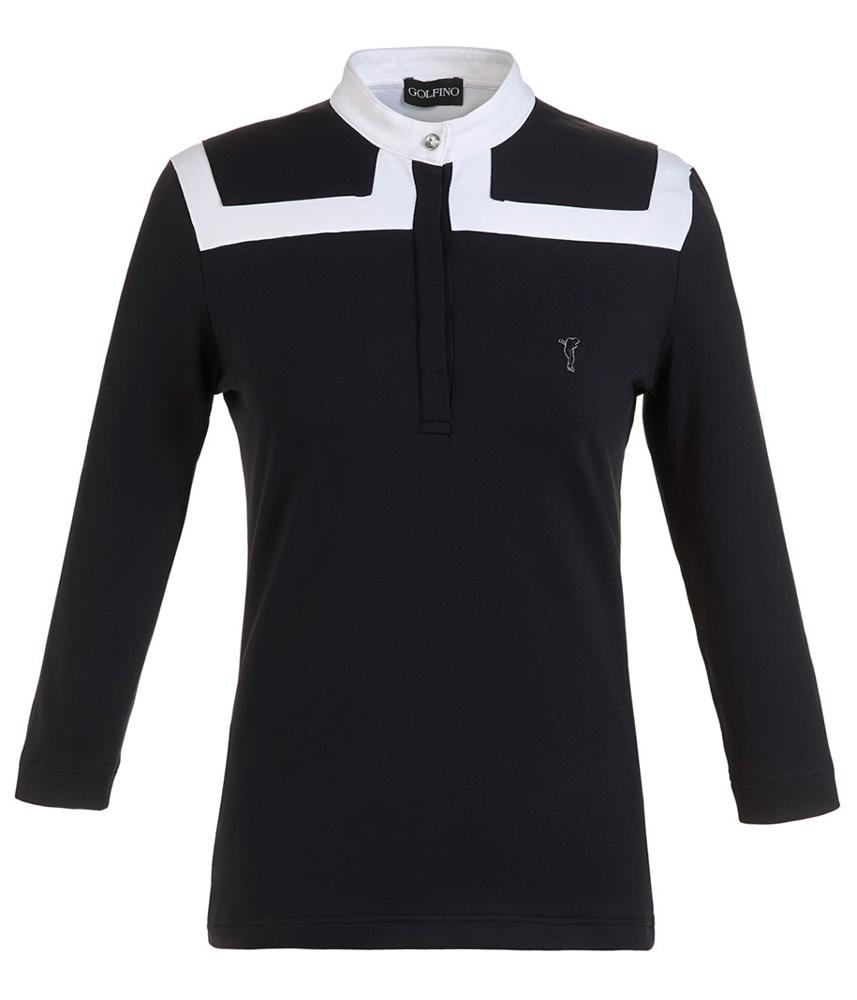 Golfino Ladies 3/4 Sleeve Mock Neck Shirt