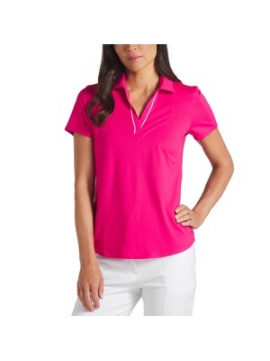 Puma Ladies Cloudspun Piped Short Sleeve Polo Shirt