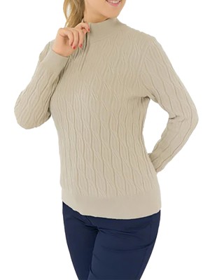 Pure Golf Ladies Sorrell Lined Margot Knit Zipped Pullover