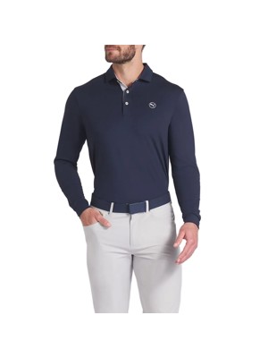 Puma Mens Cloudspun Midweight Long Sleeve Polo Shirt