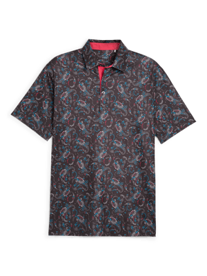 Puma Mens Cloudspun Paisley Polo Shirt