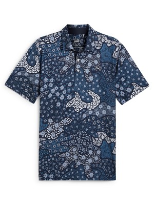 Puma Mens Cloudspun Bloom Camo Polo Shirt