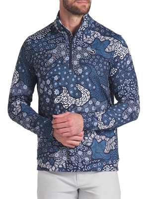 Puma Mens Cloudspun Bloom Camo 1/4 Zip Pullover
