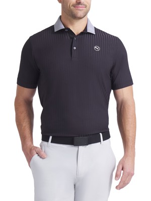 Puma Mens MATTR Stripe Jacquard Polo Shirt