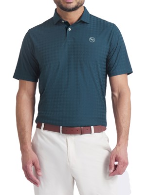 Puma Mens MATTR Houndstooth Polo Shirt