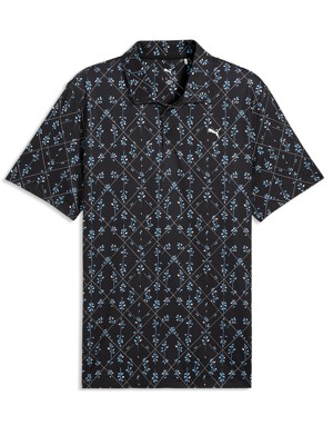 Puma Mens Cloudspun Argyle Bloom Polo Shirt