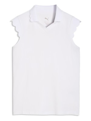 Puma Girls Cloudspun Scallop Sleeve Polo Shirt
