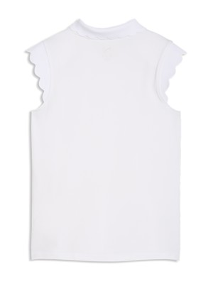 Puma Girls Cloudspun Scallop Sleeve Polo Shirt