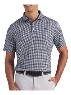 Puma Mens Cloudspun Mono Check Polo Shirt