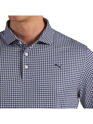 Puma Mens Cloudspun Mono Check Polo Shirt