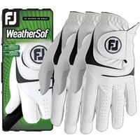 FootJoy Mens WeatherSof Golf Gloves - 3 Pack