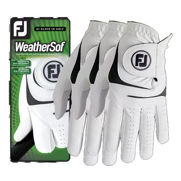 FootJoy Mens WeatherSof Golf Gloves - 3 Pack