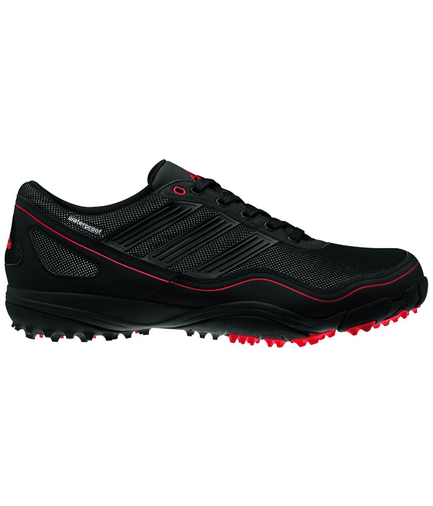 adidas Mens Puremotion Waterproof Spikeless Golf Shoes (Black/Red) 2012