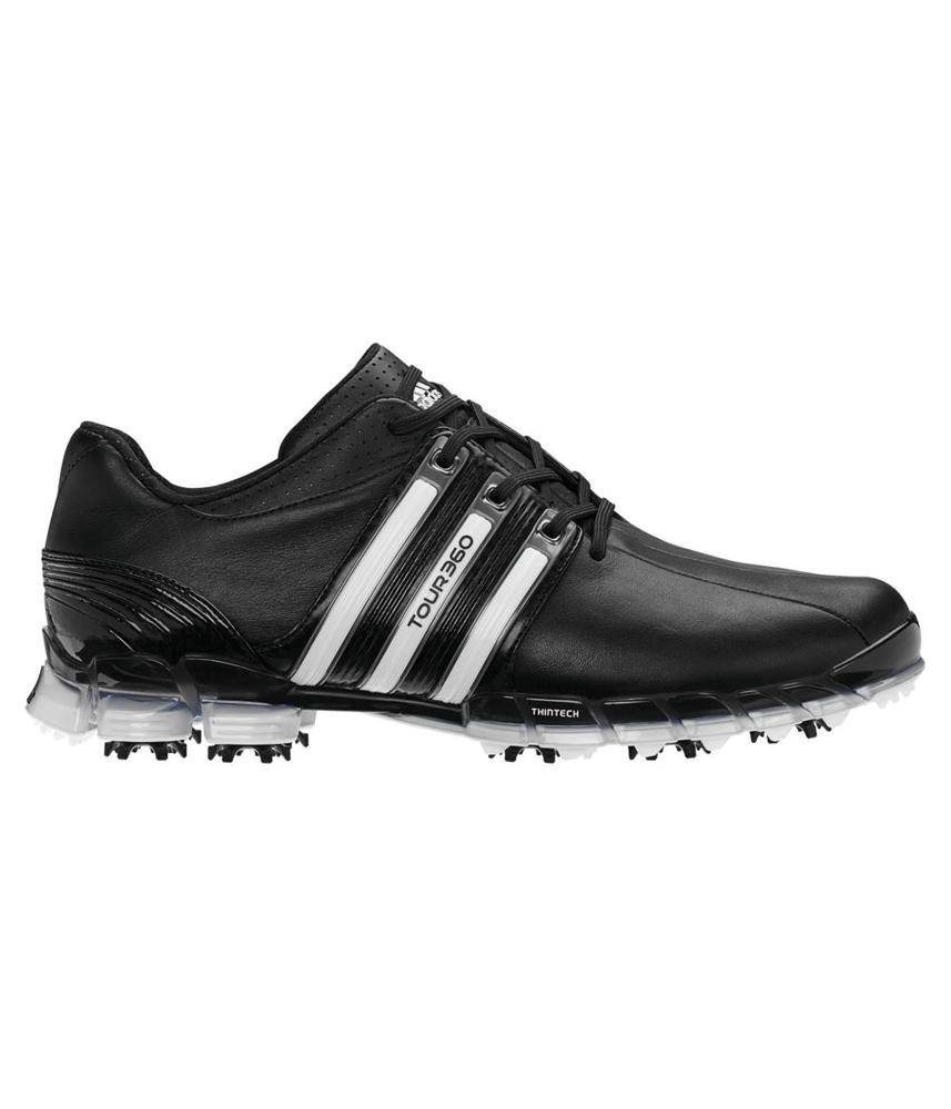 black and white golf shoes