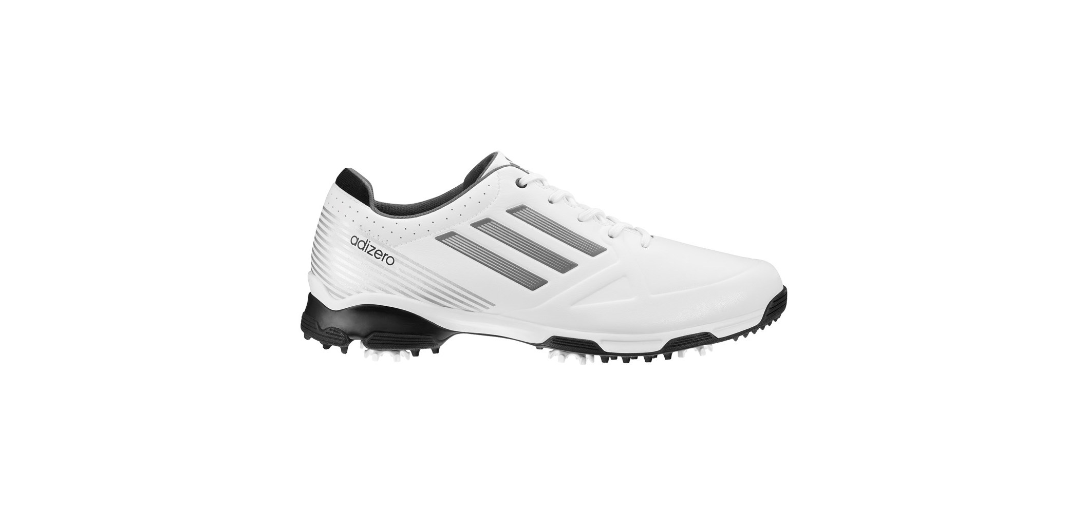 adidas Adizero 6 Spike Golf Shoe - White/Black