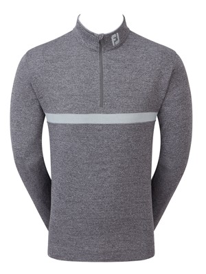 FootJoy Mens Inset Stripe Chill-Out Midlayer Pullover