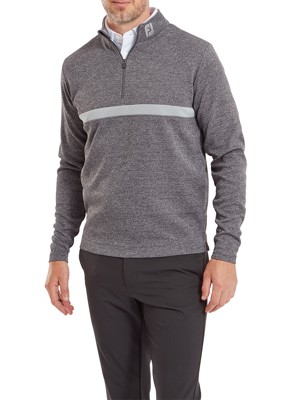 FootJoy Mens Inset Stripe Chill-Out Midlayer Pullover