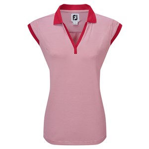 FootJoy Ladies End on End Striped Lisle Polo Shirt