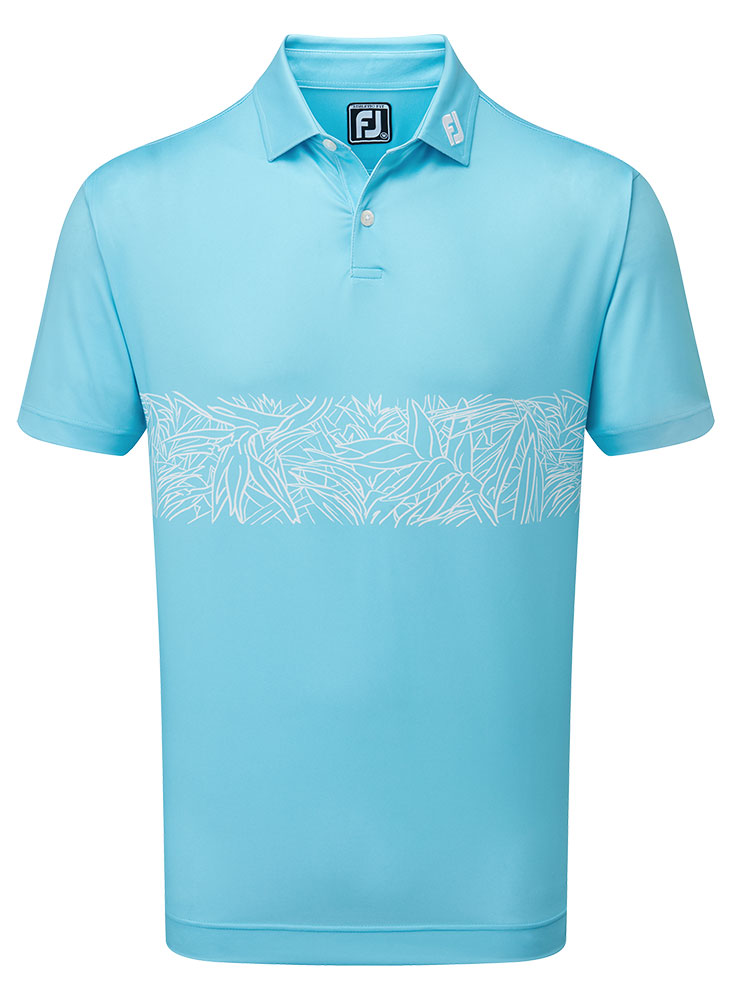 FootJoy Mens Tropical Chestband Lisle Polo Shirt - Golfonline