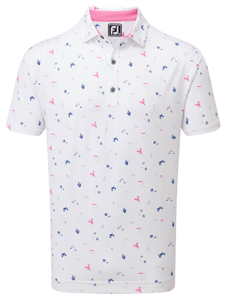 Footjoy Mens Clam Bake Lisle Polo Shirt - Golfonline