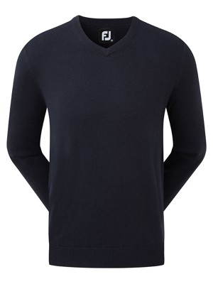 FootJoy Mens Wool Blend V-Neck Pullover