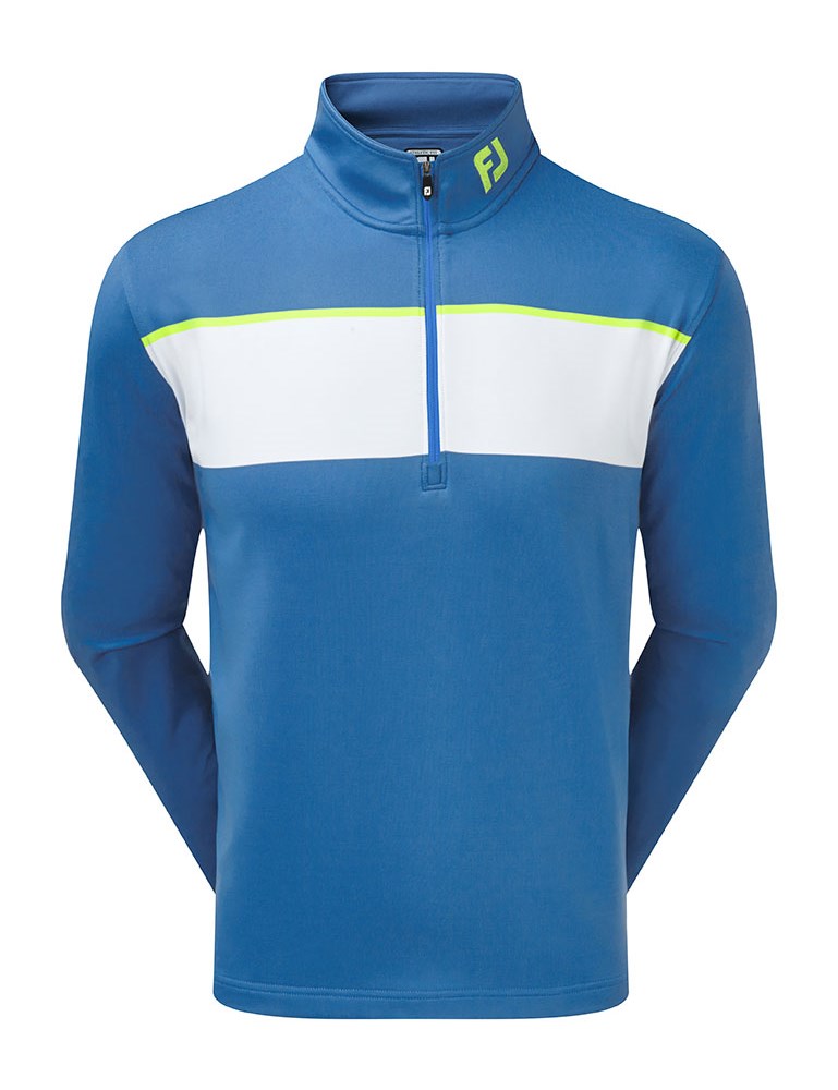 FootJoy Mens Jersey Chest Stripe Chill-Out Pullover - Golfonline