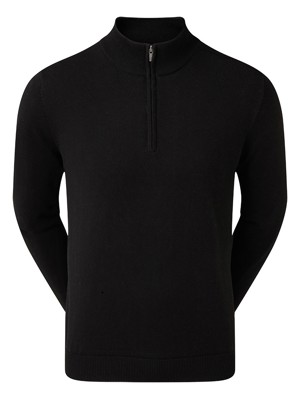 FootJoy Mens Wool Blend Half Zip Lined Pullover