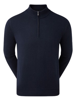 FootJoy Mens Wool Blend Half Zip Lined Pullover